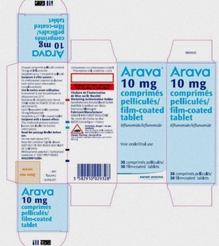 Commander Arava - Illustration d'un comprimé de leflunomide