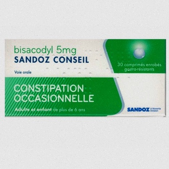 Bisacodyl en comprimés et illustration