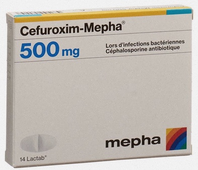 Commander Cefuroxime en ligne - Boîte de comprimés Cefuroxime