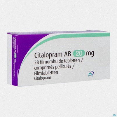 Acheter Citalopram - Illustration de comprimés et de boîte