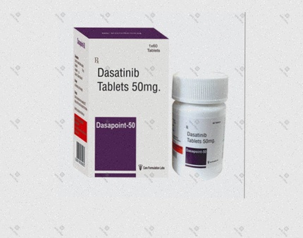 Acheter le Dasatinib – Illustration d'une gélule et d'une molécule