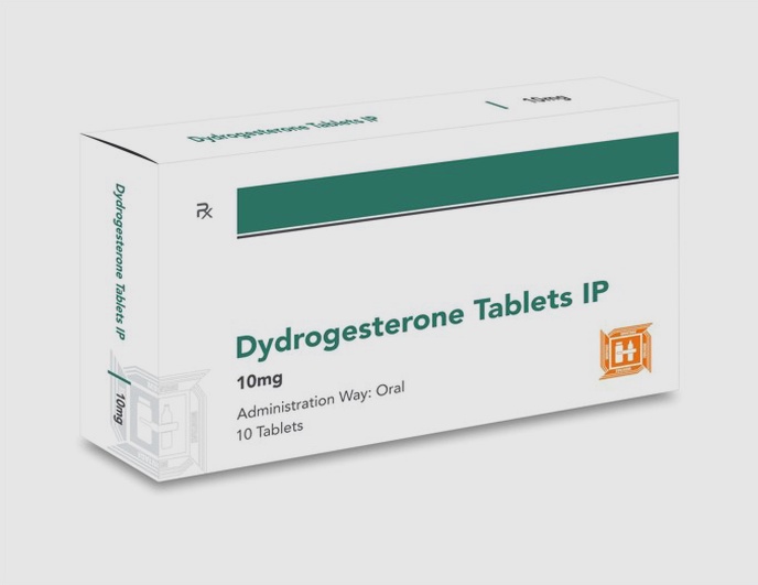 Achat Dydrogesterone - Illustration de comprimés et emballage générique