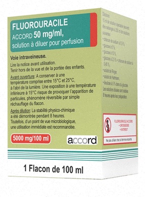 Acheter Fluorouracil - Illustration d'un flacon médicamenteux