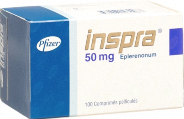 Acheter Inspra - illustration de pilules de spironolactone et carte de France