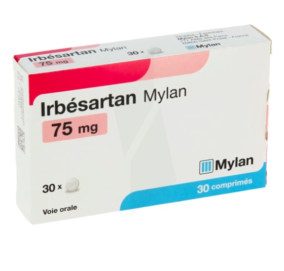 Illustration de comprimés d'Irbésartan et embouteillage