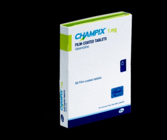 Acheter Champix - Illustration de la boîte et d'une carte de prescription