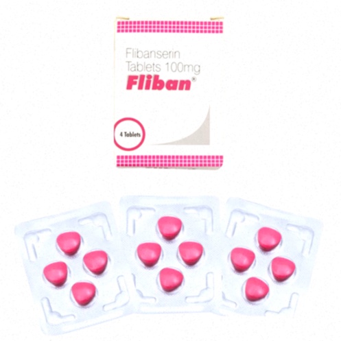 Flacon et comprimés de Flibanserin