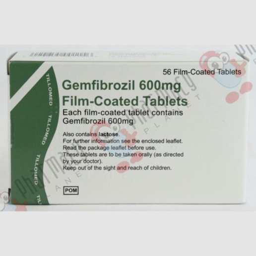 Acheter Gemfibrozil - Illustration de capsule et représentation lipidique