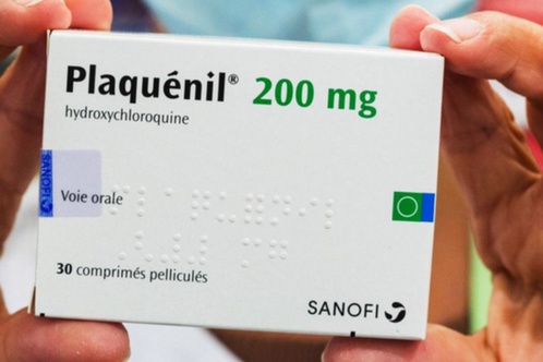 Boîte d'hydroxychloroquine et instructions de prise