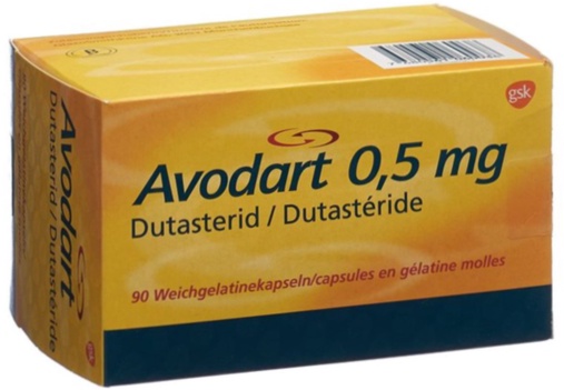 Boîte d'Avodart – Dutastéride pour traitement de l'hypertrophie bénigne de la prostate