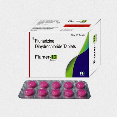 Boîte de Flunarizine, comprimés illustration