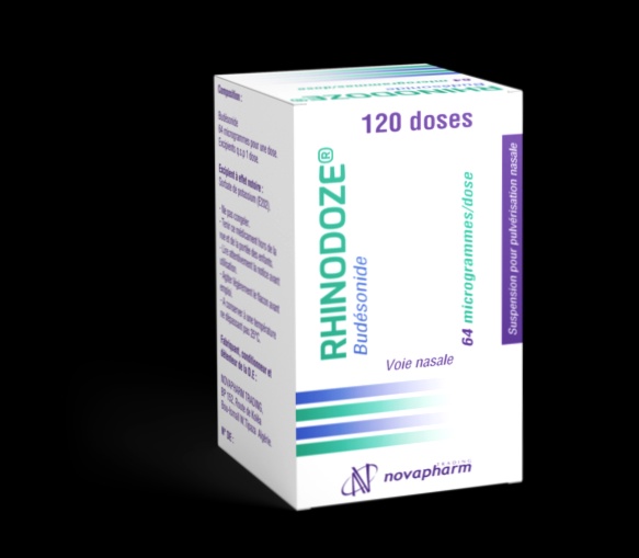 Rhinocort flacon et nez humain